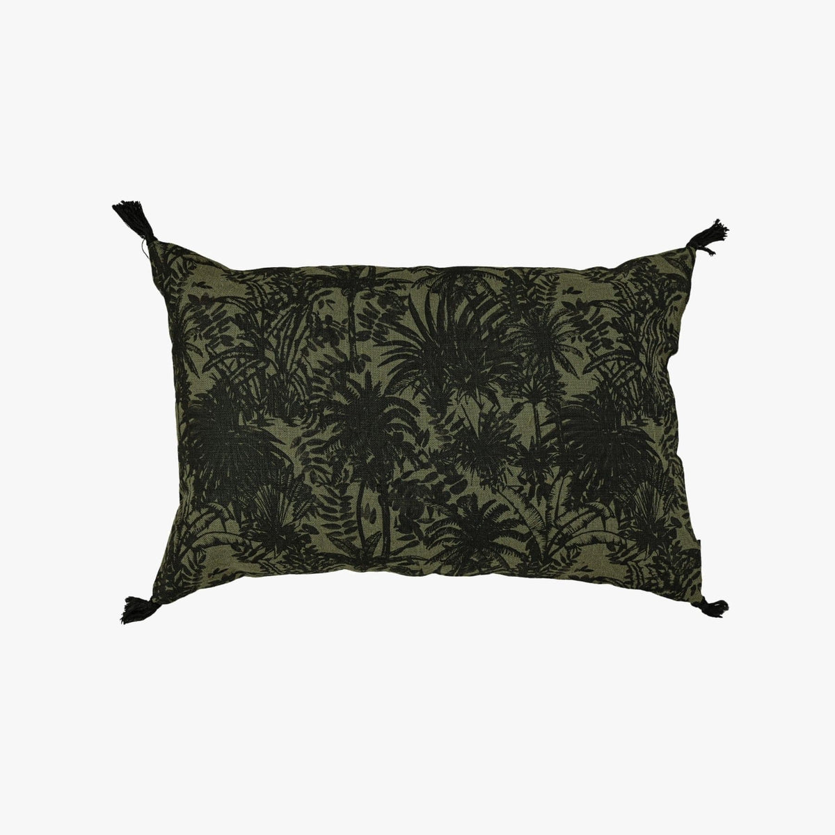 Zoco Home Decor/Textile Linen Cushion Cover | Mahe Palm | Kaki 40x60cm