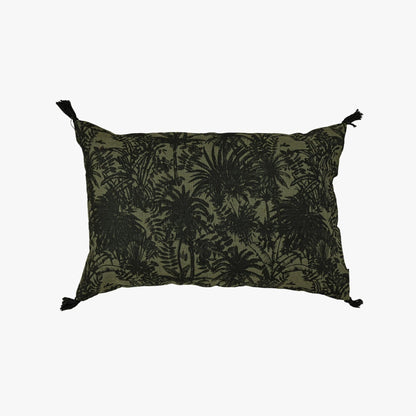 Zoco Home Decor/Textile Linen Cushion Cover | Mahe Palm | Kaki 40x60cm