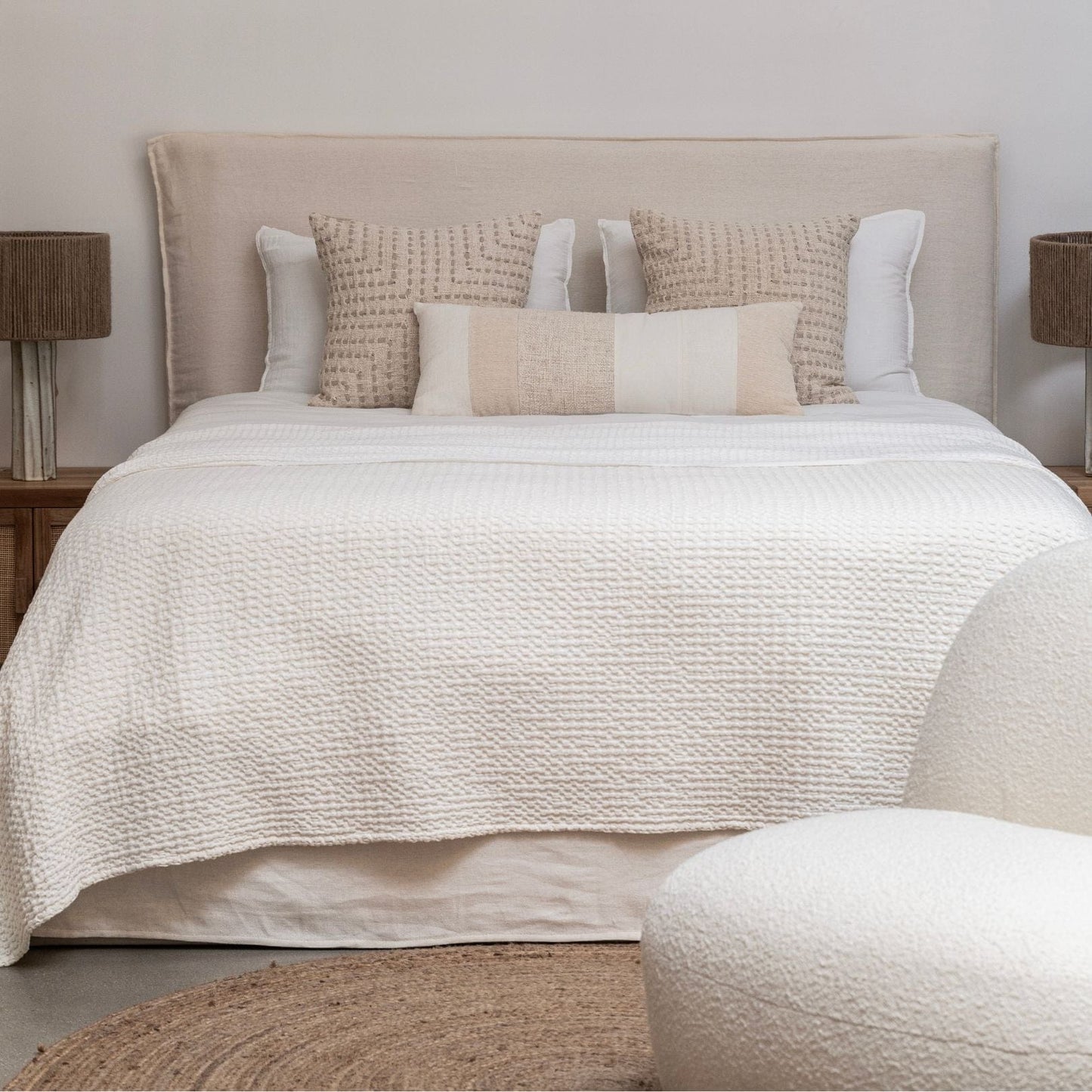 Zoco Home Furniture Linen Headboard | Natural