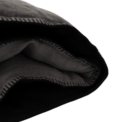 Zoco Home Decor/Textile Linen Quilt Cover | Embroidered Edge | Granit 200x85cm