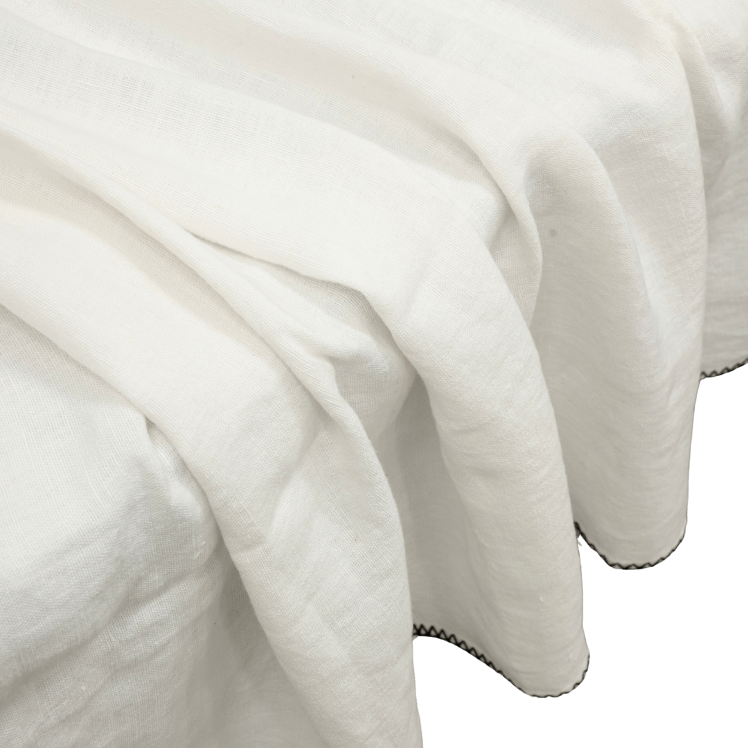Zoco Home Decor/Textile Linen Tablecloth | White 160x350cm