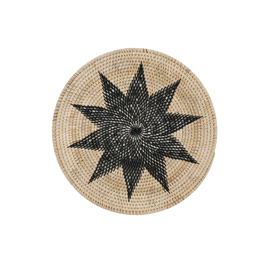 Zoco Home Lontar Deco Basket | Decagram Motif | 40cm