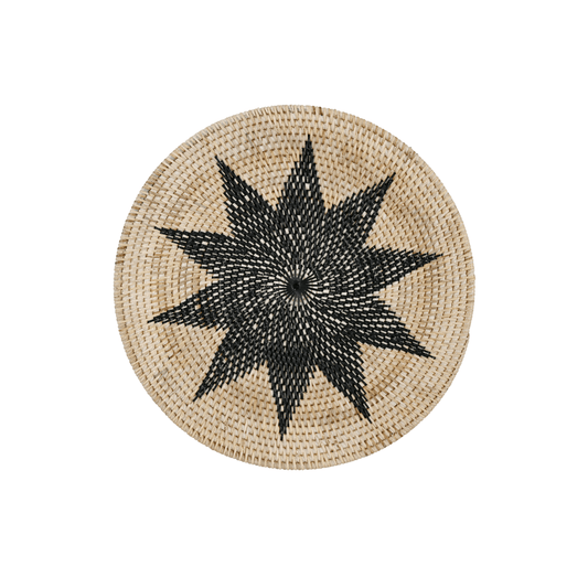 Zoco Home Lontar Deco Basket | Decagram Motif | 40cm