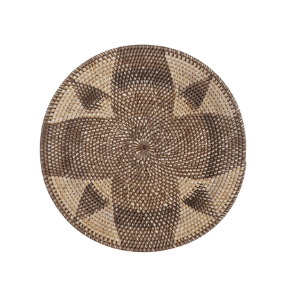 Zoco Home Lontar Deco Basket | Diamond Motif | 40cm