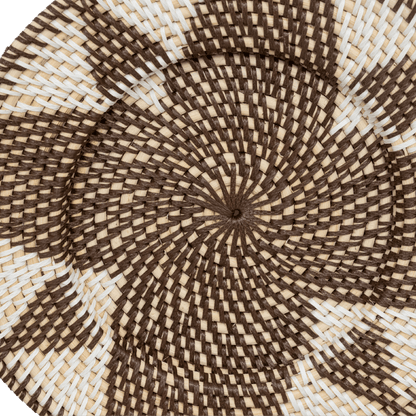 Zoco Home Decor/Accessories Lontar Deco Basket | Diamond Motif | Brown/White 30cm