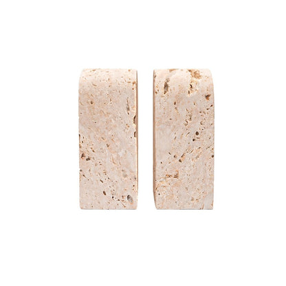 Zoco Home Decor/Accessories Naira Travertine Bookends | Set of 2