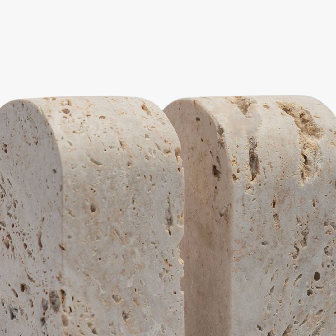 Zoco Home Decor/Accessories Naira Travertine Bookends | Set of 2