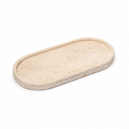 Zoco Home Decor/Accessories Naira Travertine Oval Tray
