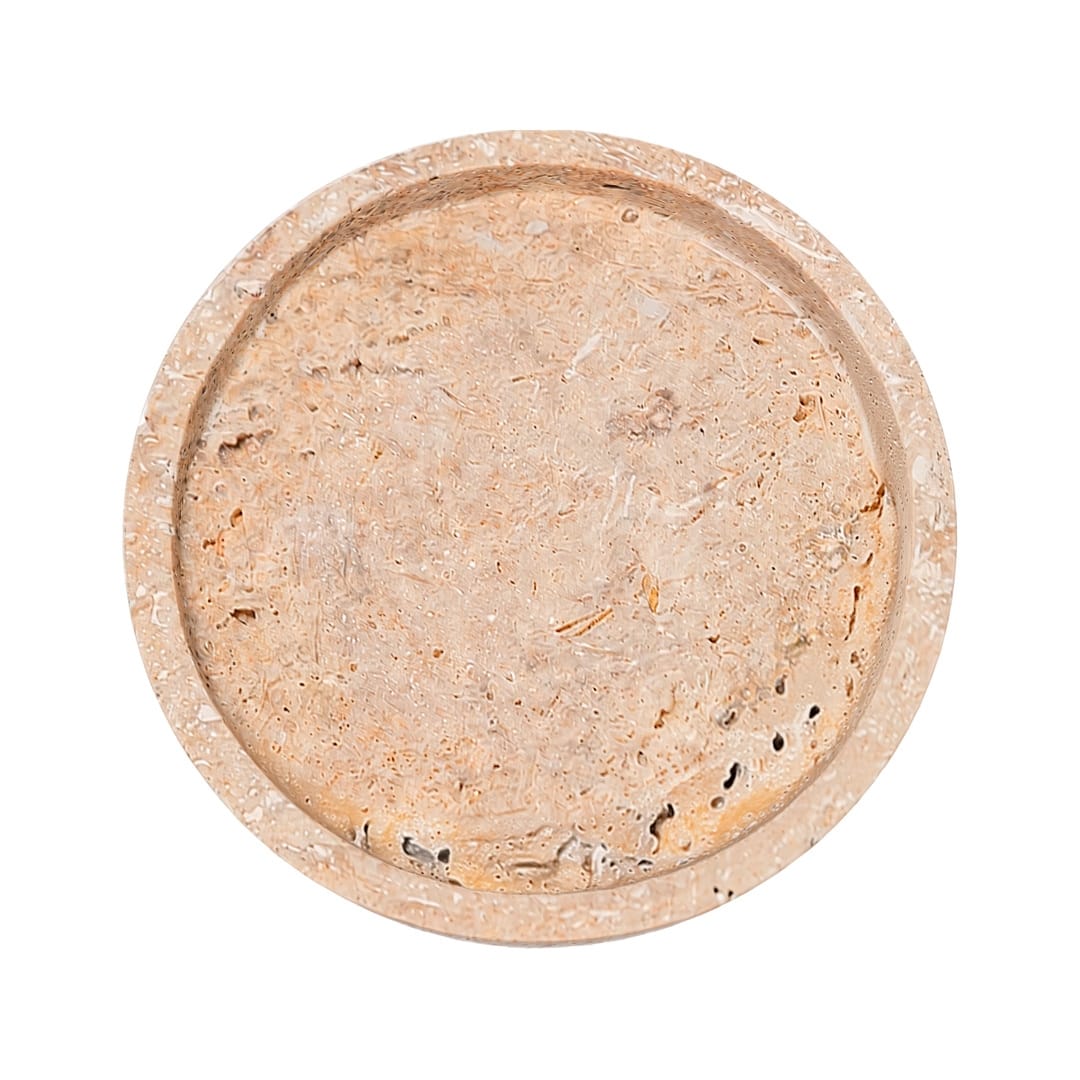 Zoco Home Decor/Accessories Naira Travertine Round Tray