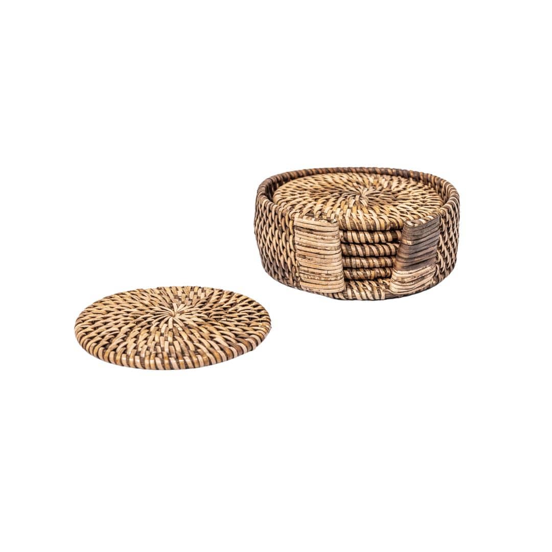 Zoco Home Natural Rattan Coasters | Set of 6
