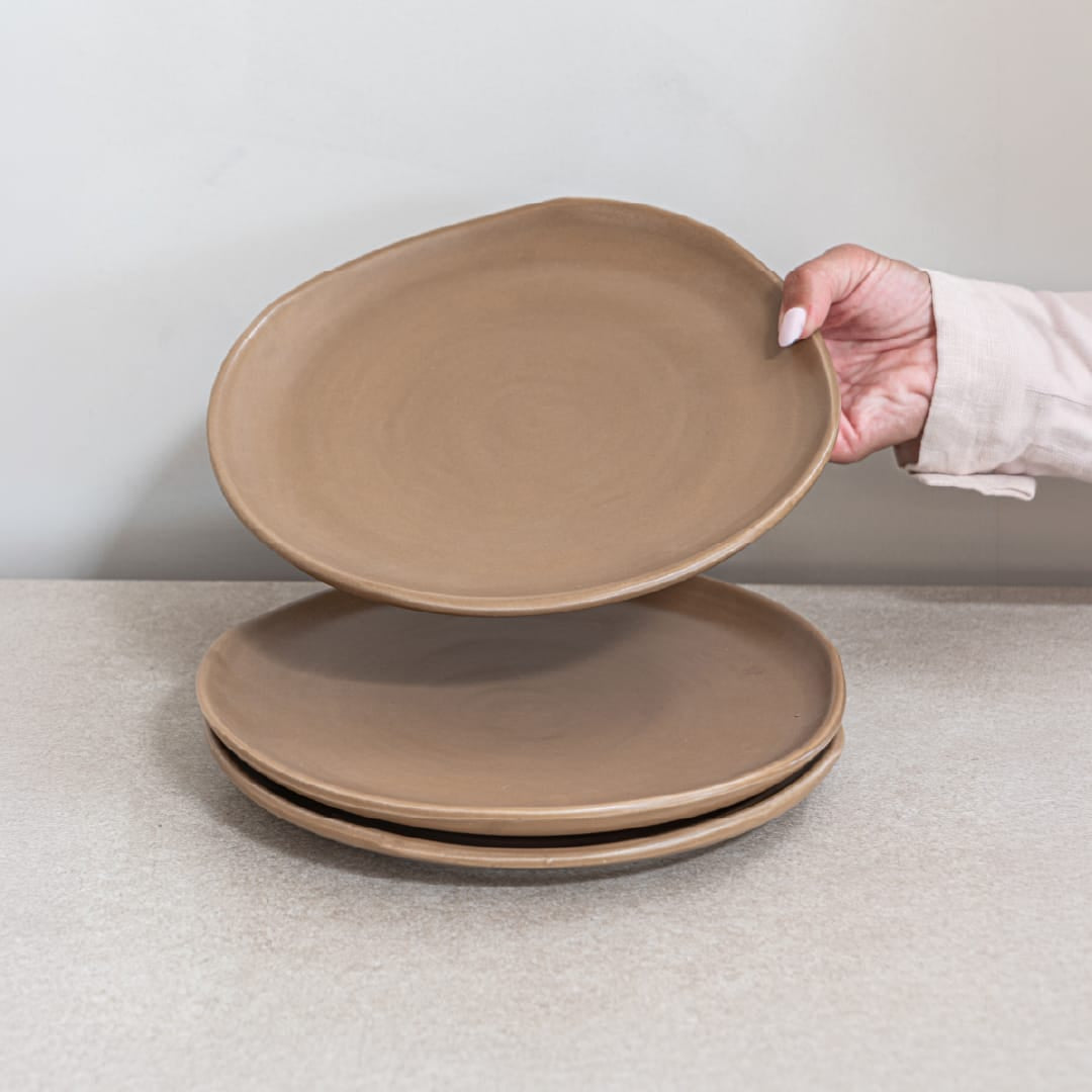 Zoco Home Decor/Kitchen/Tableware Nomad Plate | 25cm | Chocolate | Set of 4
