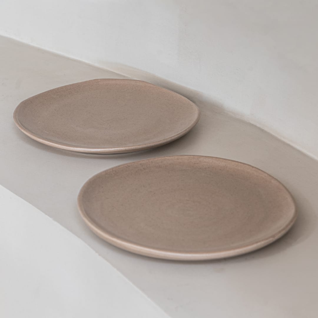 Zoco Home Decor/Kitchen/Tableware Nomad Plate | 25cm | Sand | Set of 4