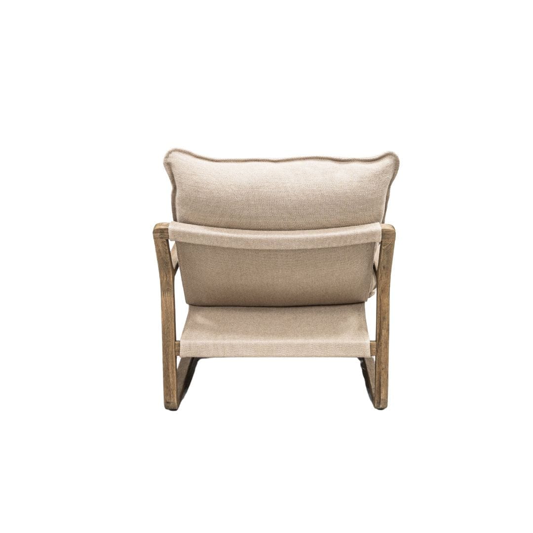Zoco Home Furniture/Chair Oak Armchair | Natural Linen