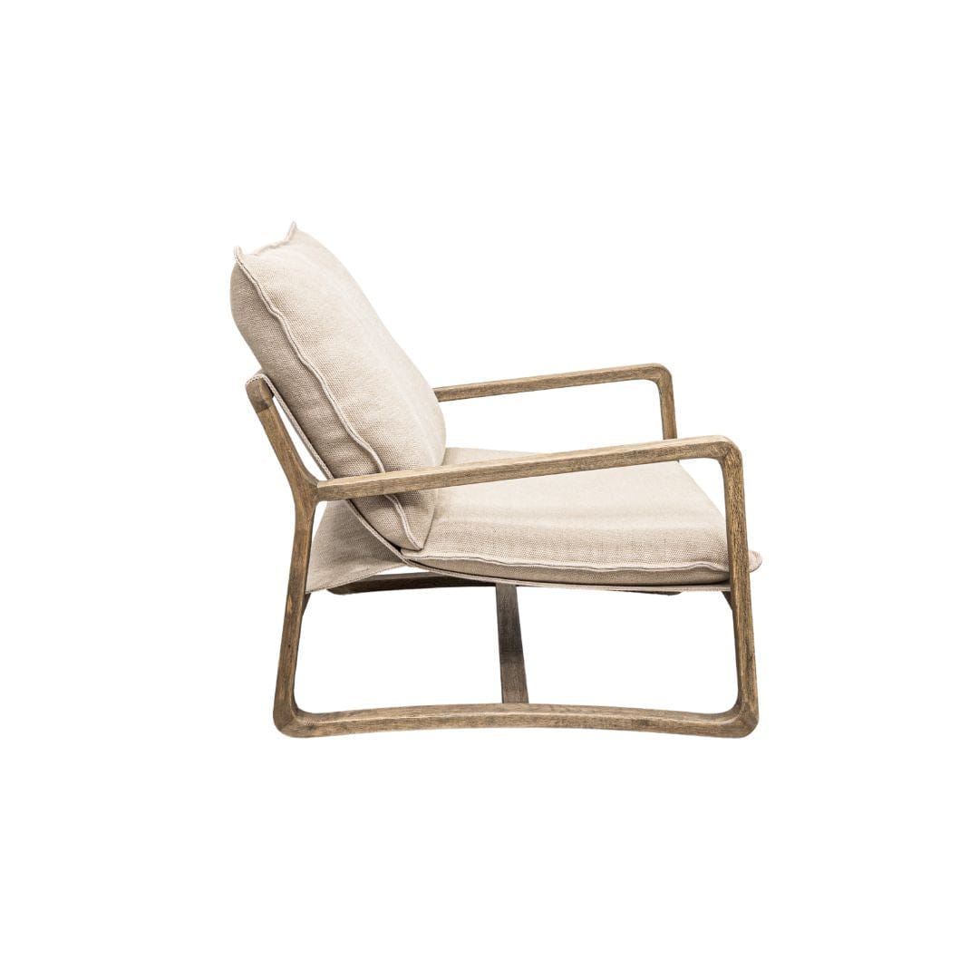 Zoco Home Furniture/Chair Oak Armchair | Natural Linen