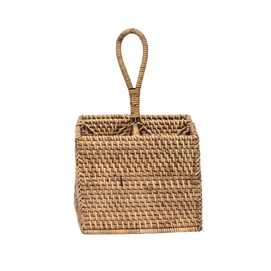 Zoco Home Decor/Kitchen Organic Rattan Cutlery Holder
