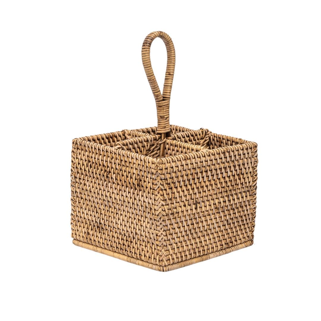 Zoco Home Decor/Kitchen Organic Rattan Cutlery Holder