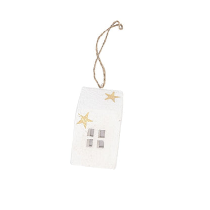 Zoco Home Decor/Christmas Paper Mache House Ornament Star
