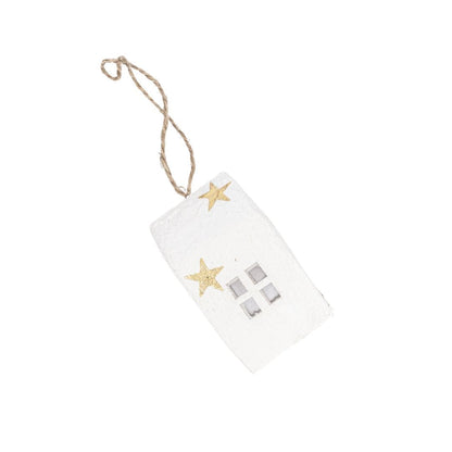 Zoco Home Decor/Christmas Paper Mache House Ornament Star