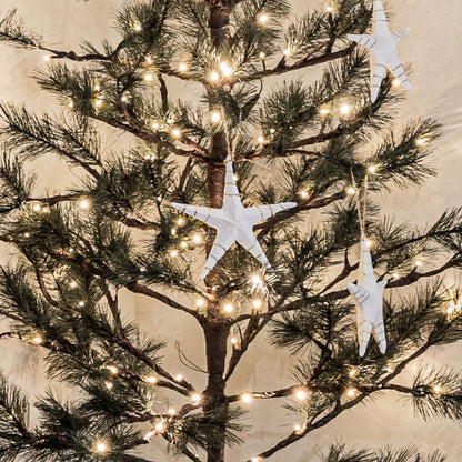 Zoco Home Decor/Christmas Paper Mache Stripes Cristhmas Star