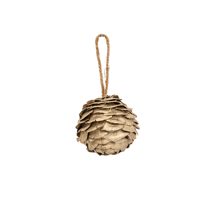 Zoco Home Decor/Christmas Pinecone Ornament | Gold