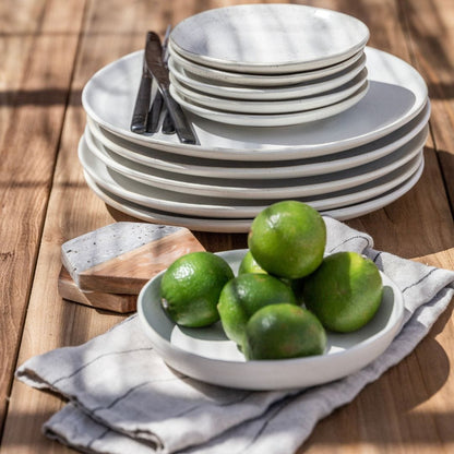 Zoco Home Decor/Kitchen Pion Stoneware Bowl | White/Grey 19x4cm