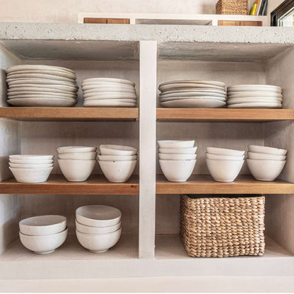 Zoco Home Decor/Kitchen Pion Stoneware Bowl | White/Grey 19x4cm