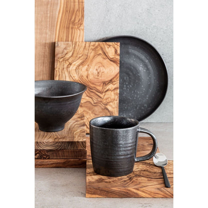 Zoco Home Decor/Kitchen Pion Stoneware Lunch Plate | Black 21.5x3cm