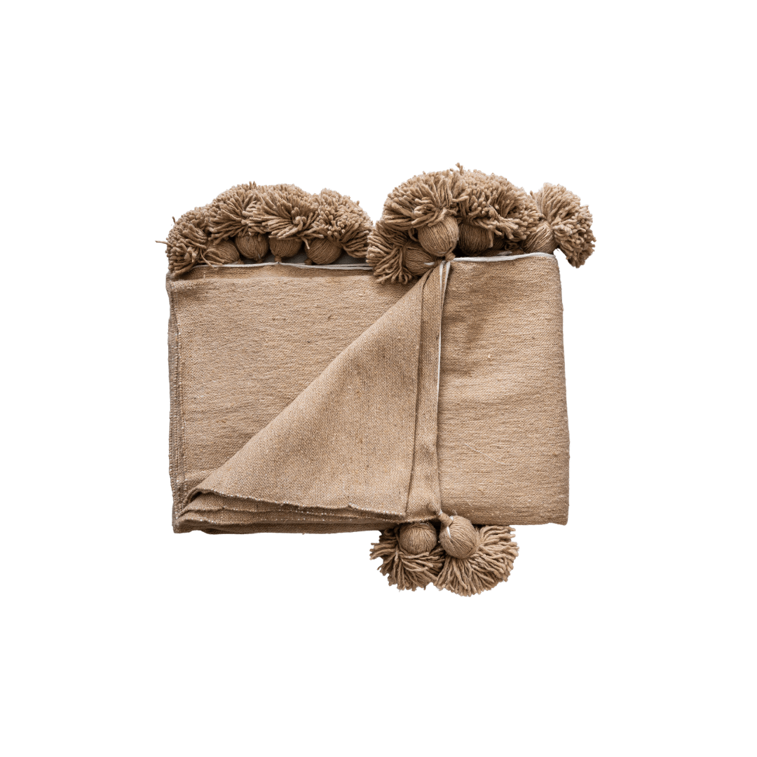 Zoco Home PomPom blanket | Sand