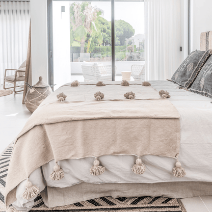 Zoco Home Decor/Textile PomPom blanket | Sand