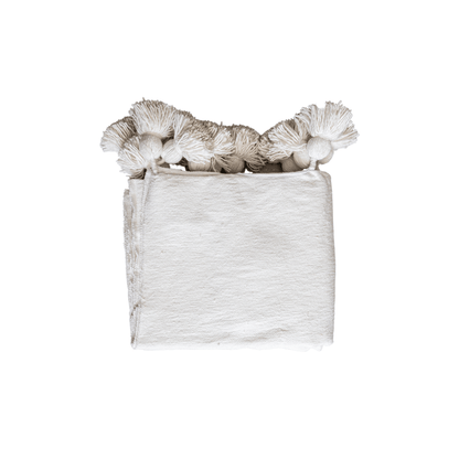 Zoco Home Decor/Textile PomPom Blanket | White