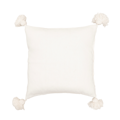 Zoco Home Decor/Textile PomPom Cushion Cover  | White 60x60cm