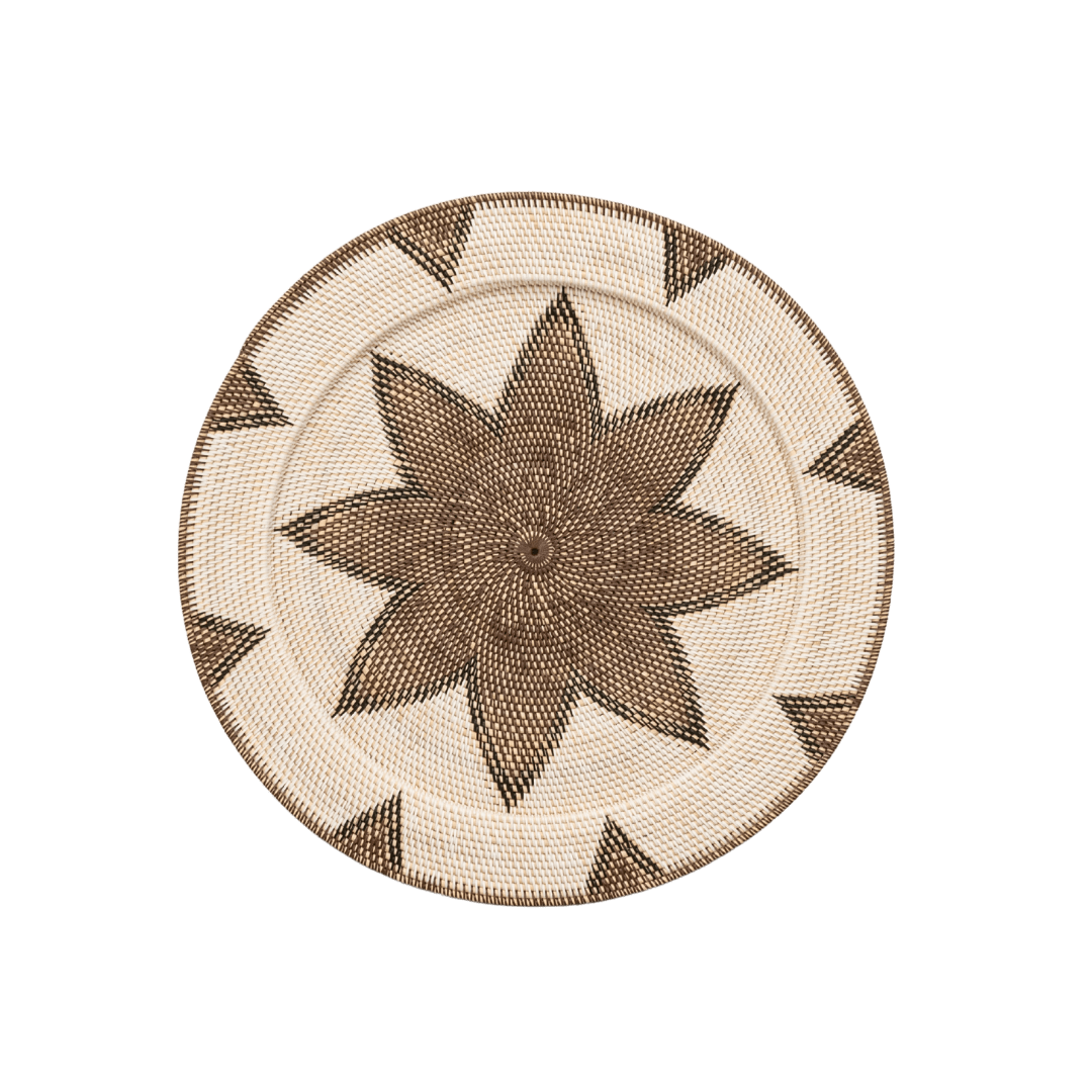 Zoco Home Decor/Accessories Rattan Deco Basket | Octagram Motif | 80cm