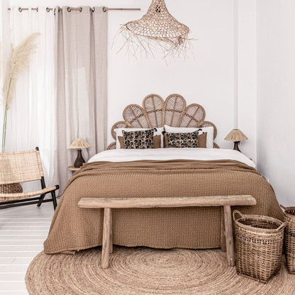 Zoco Home Furniture/Other Rattan Flower Headboard | 162x145cm