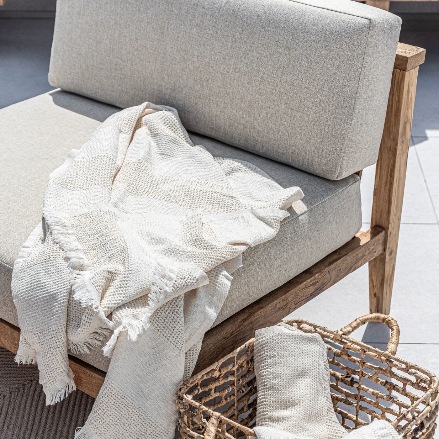Zoco Home Decor/Textile Recycled Cotton Towel | Beige | 90x170cm