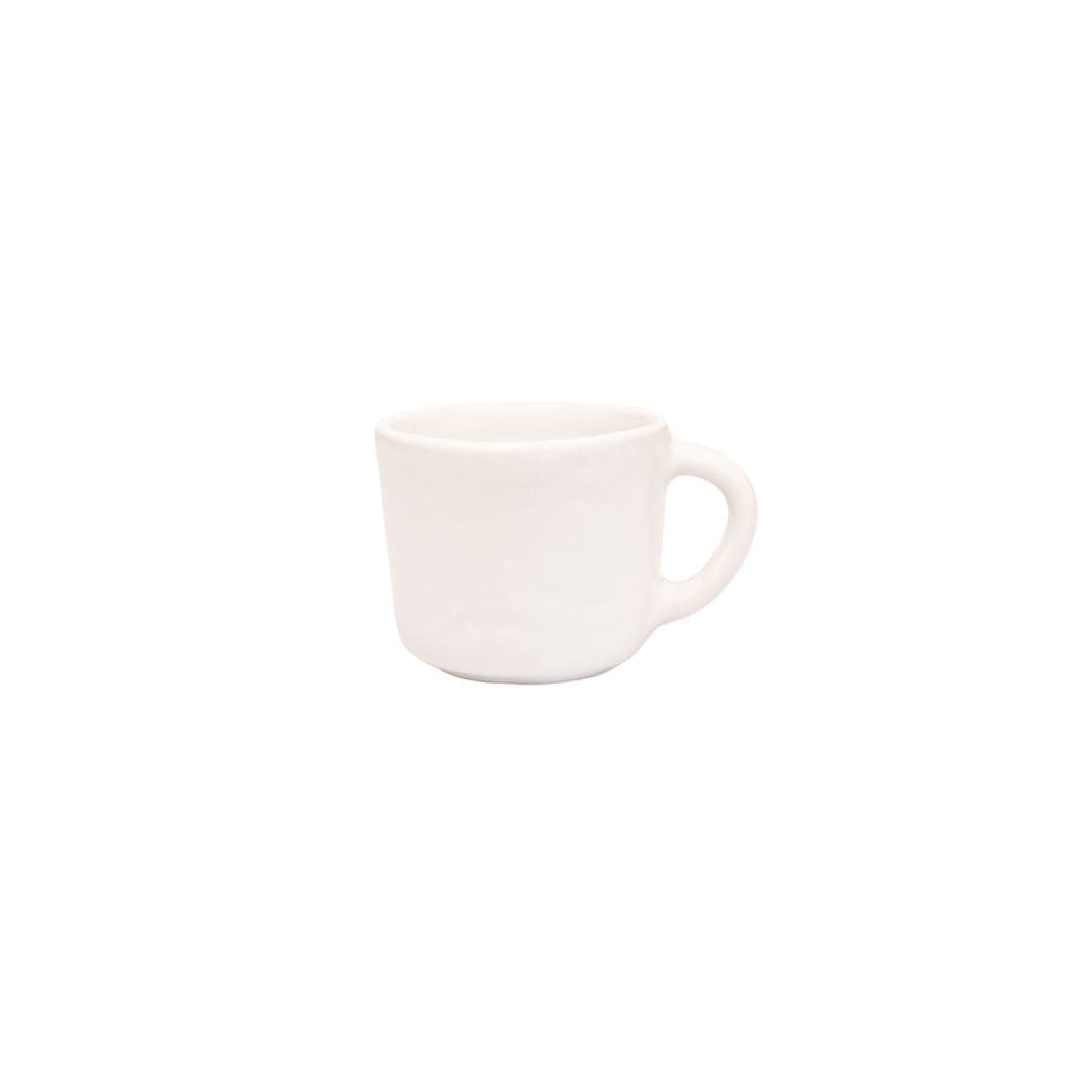 Zoco Home Decor/Kitchen Recycled Stoneware Coffee Cup | White  | 7x6cm