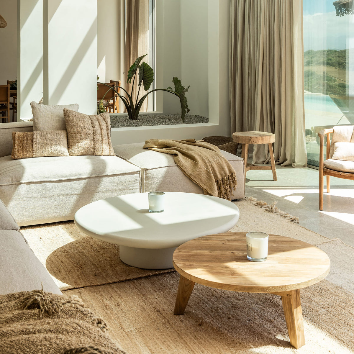 Zoco Home Furniture/Table/Coffee Recycled Teak Coffee Table | Ø80x31cm