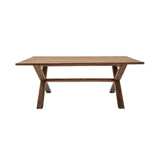 Zoco Home Outdoor/Table/Dining Recycled Teak Dining Table | X Legs | 200x100x75cm