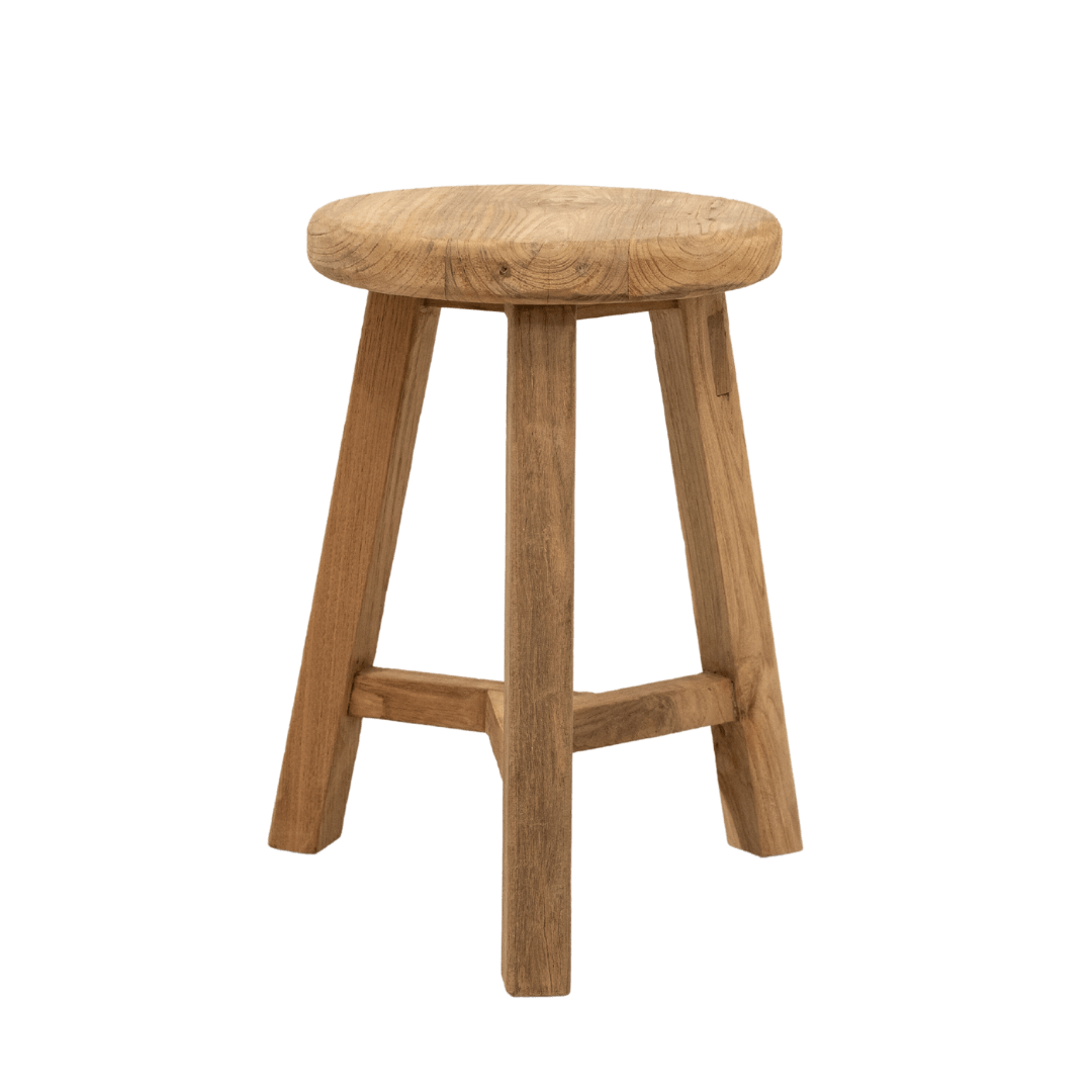 Zoco Home Recycled Teak Stool | 30x30x45cm