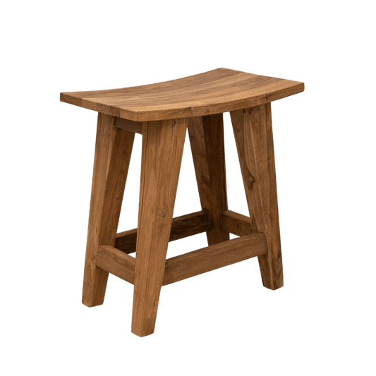 Zoco Home Recycled Teak Stool | Natural 48x28x50cm