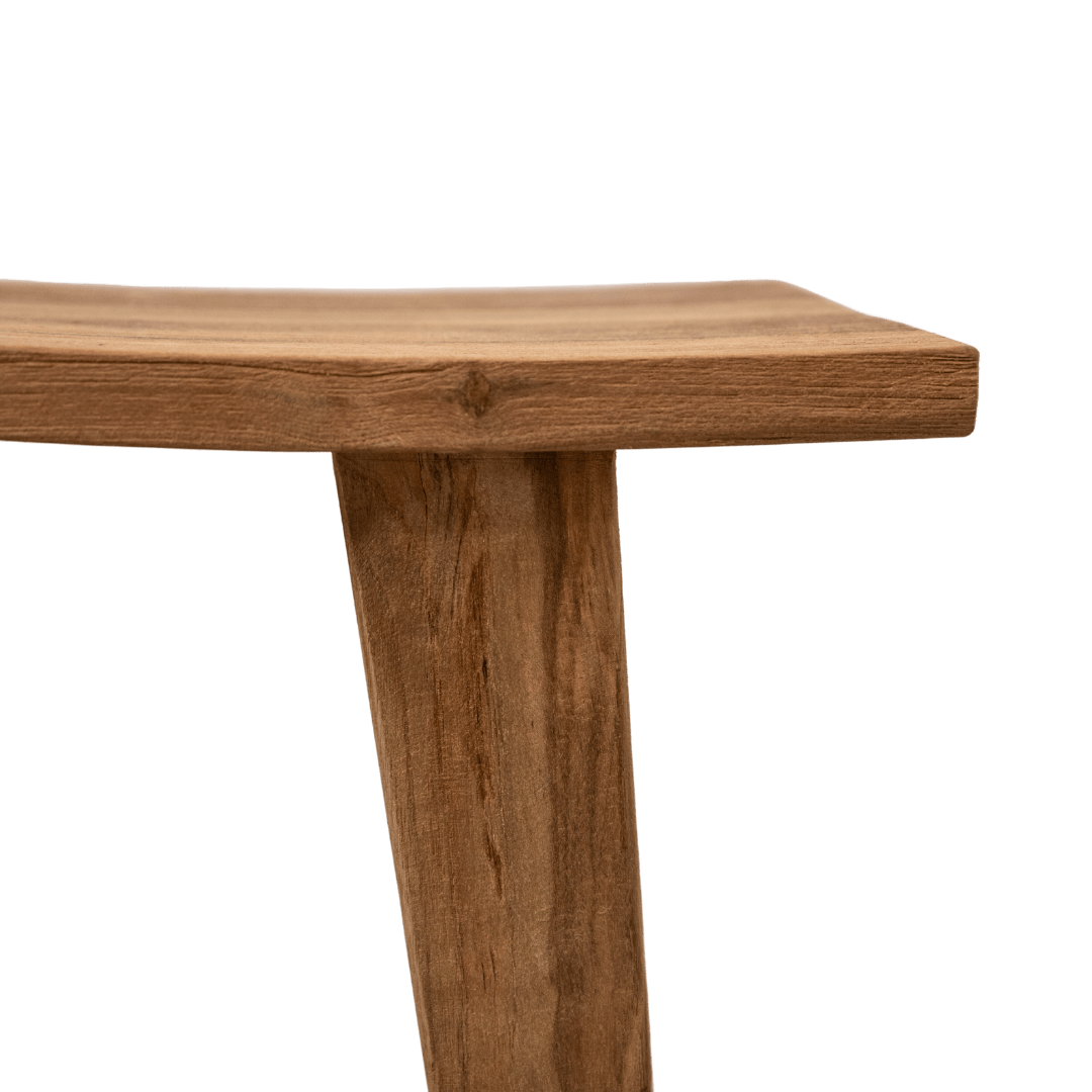 Zoco Home Furniture/Chair Recycled Teak Stool | Natural 48x28x50cm