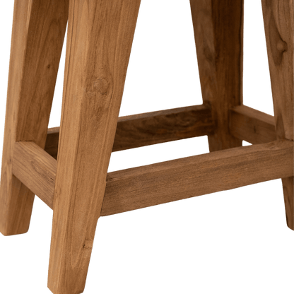 Zoco Home Furniture/Chair Recycled Teak Stool | Natural 48x28x50cm
