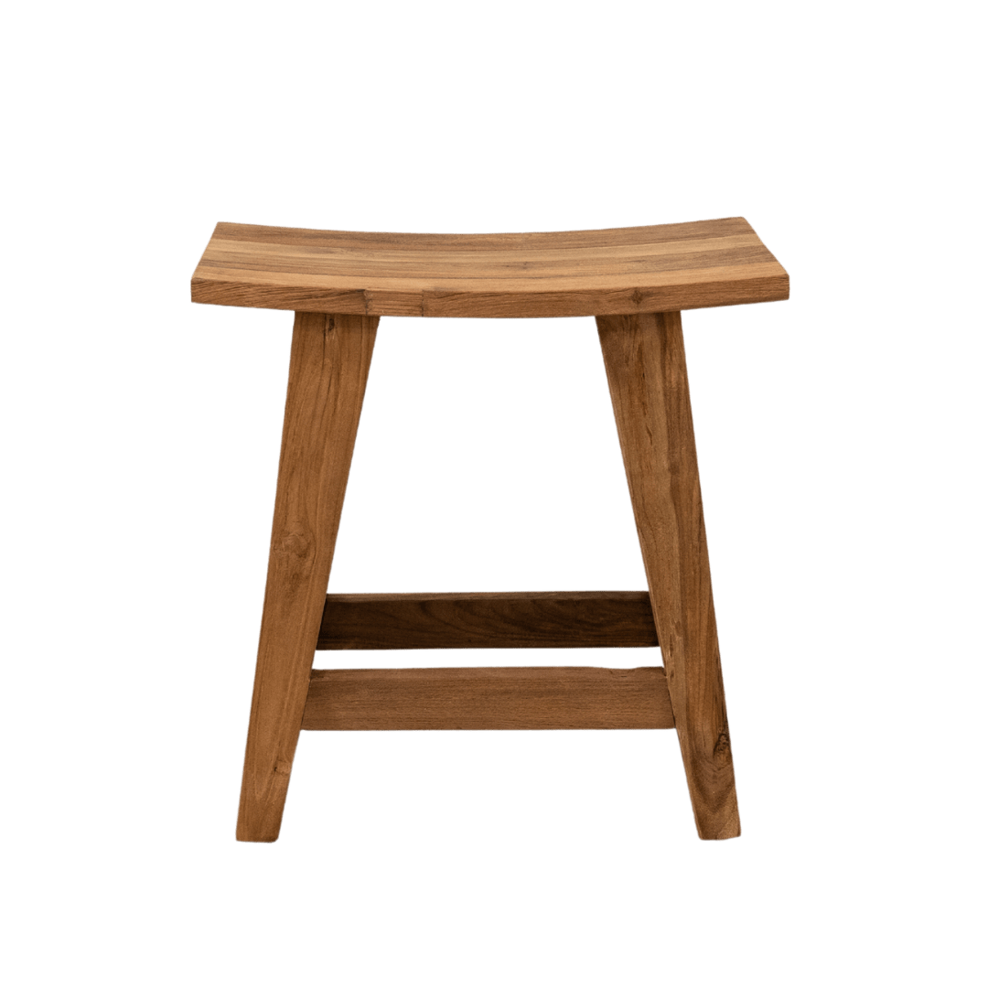 Zoco Home Furniture/Chair Recycled Teak Stool | Natural 48x28x50cm