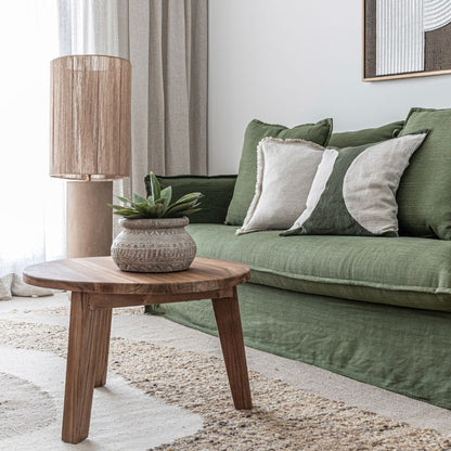 Zoco Home Furniture/Table Round Teak Coffee Table | 65cm