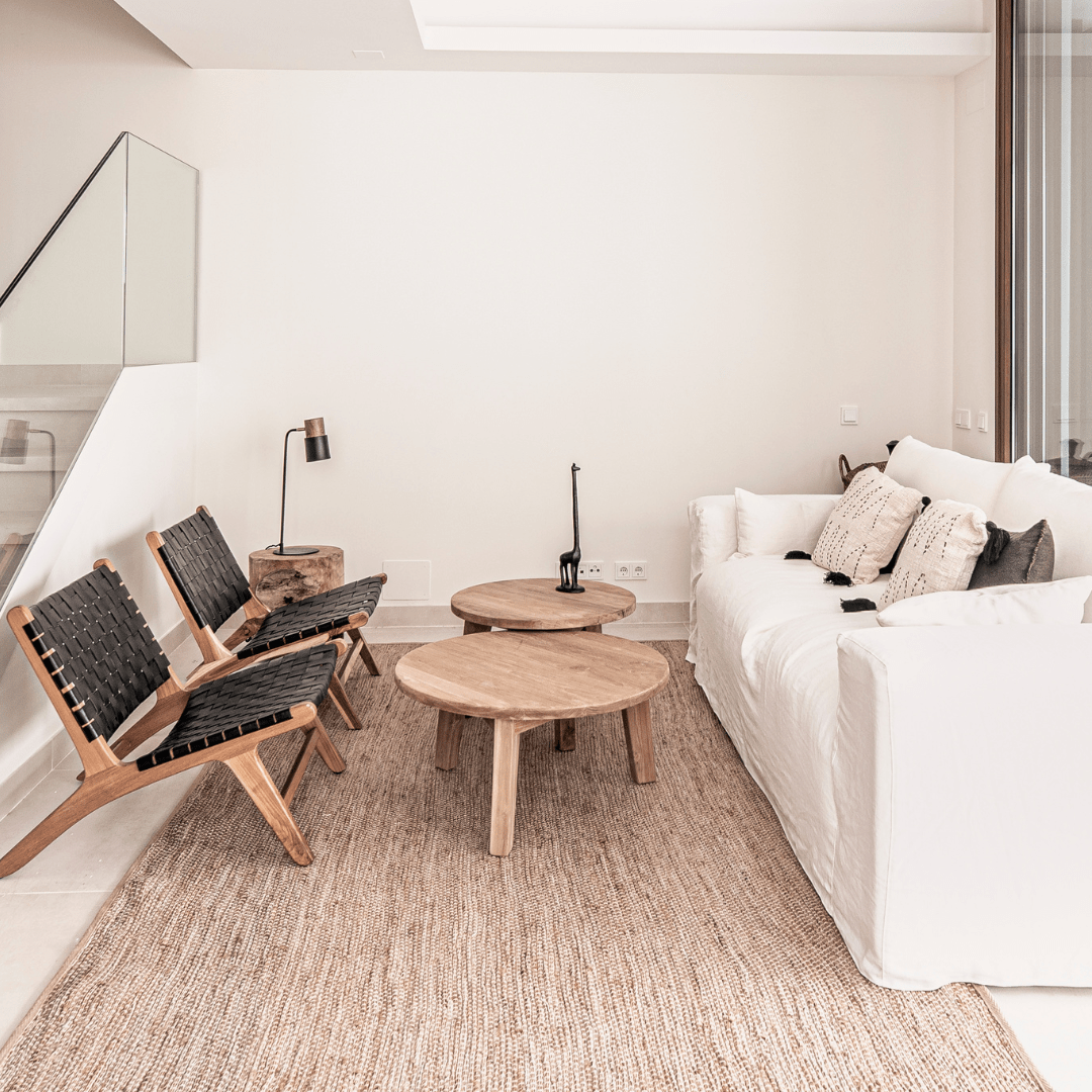 Zoco Home Furniture/Table Round Teak Coffee Table | 80cm