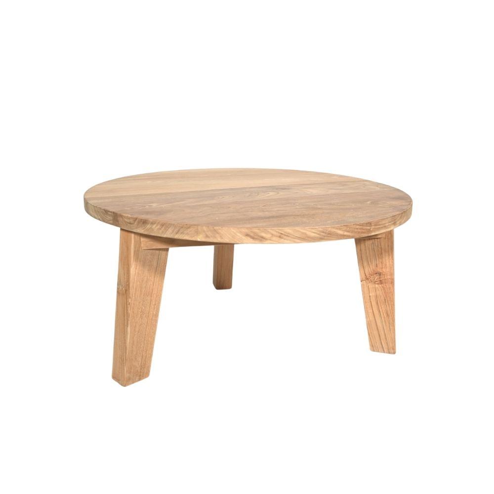 Zoco Home Furniture/Table Round Teak Coffee Table | 80cm