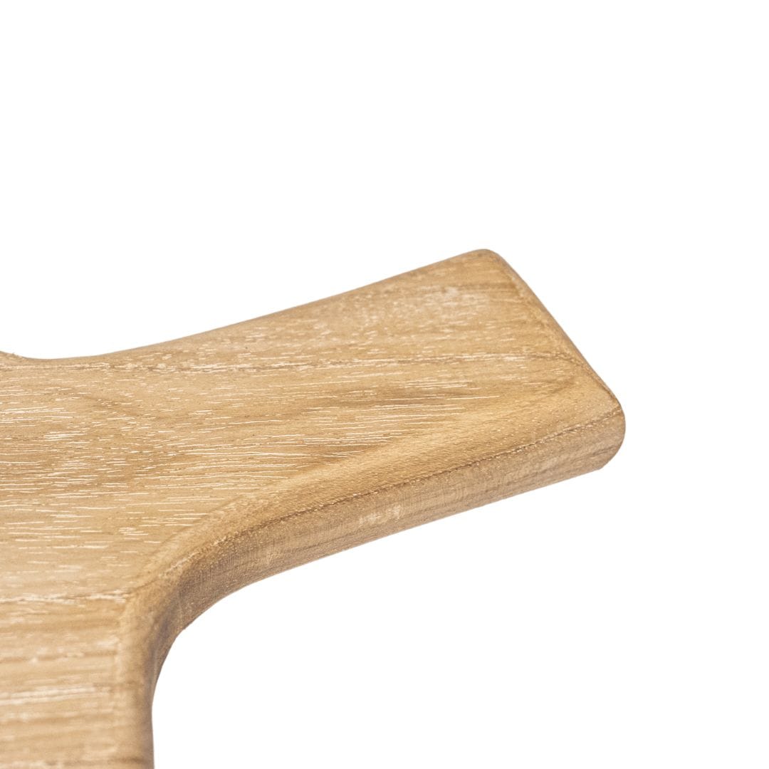 Zoco Home Decor/Kitchen/Accessories Round Teak Cutting Board Paddle Handle