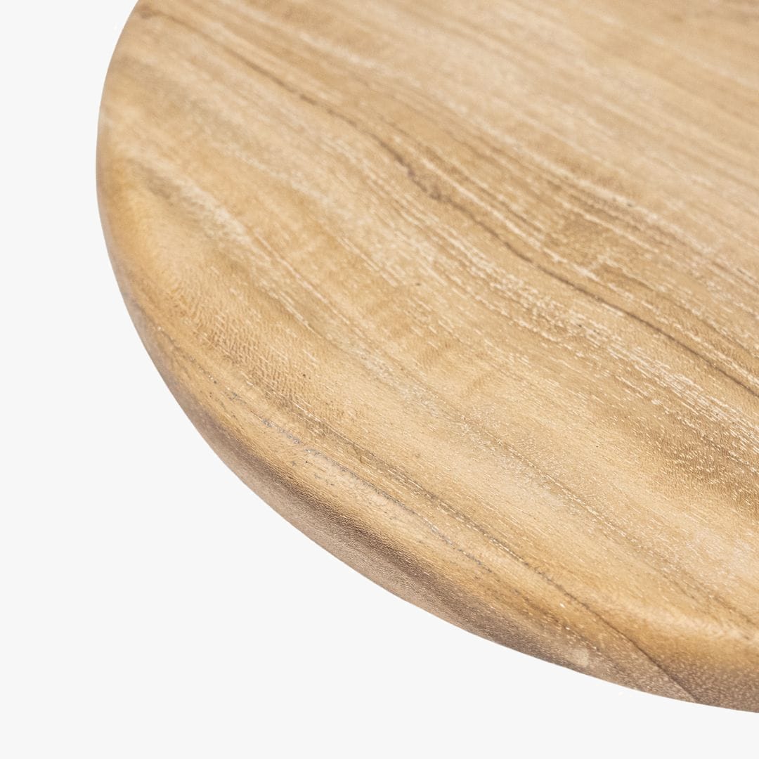 Zoco Home Decor/Kitchen/Accessories Round Teak Cutting Board Paddle Handle