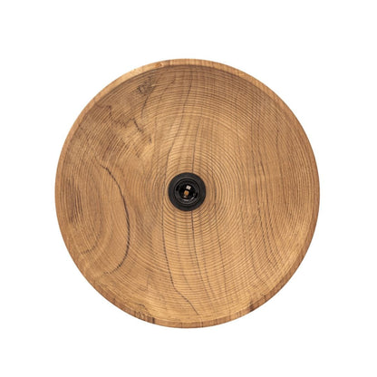 Zoco Home Decor/Lighting Round Teak Wall Lamp | 40cm