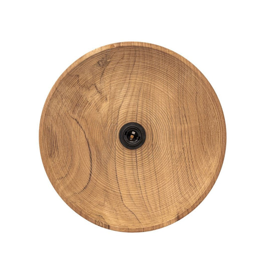 Zoco Home Lighting Round Teak Wall Lamp | 40cm