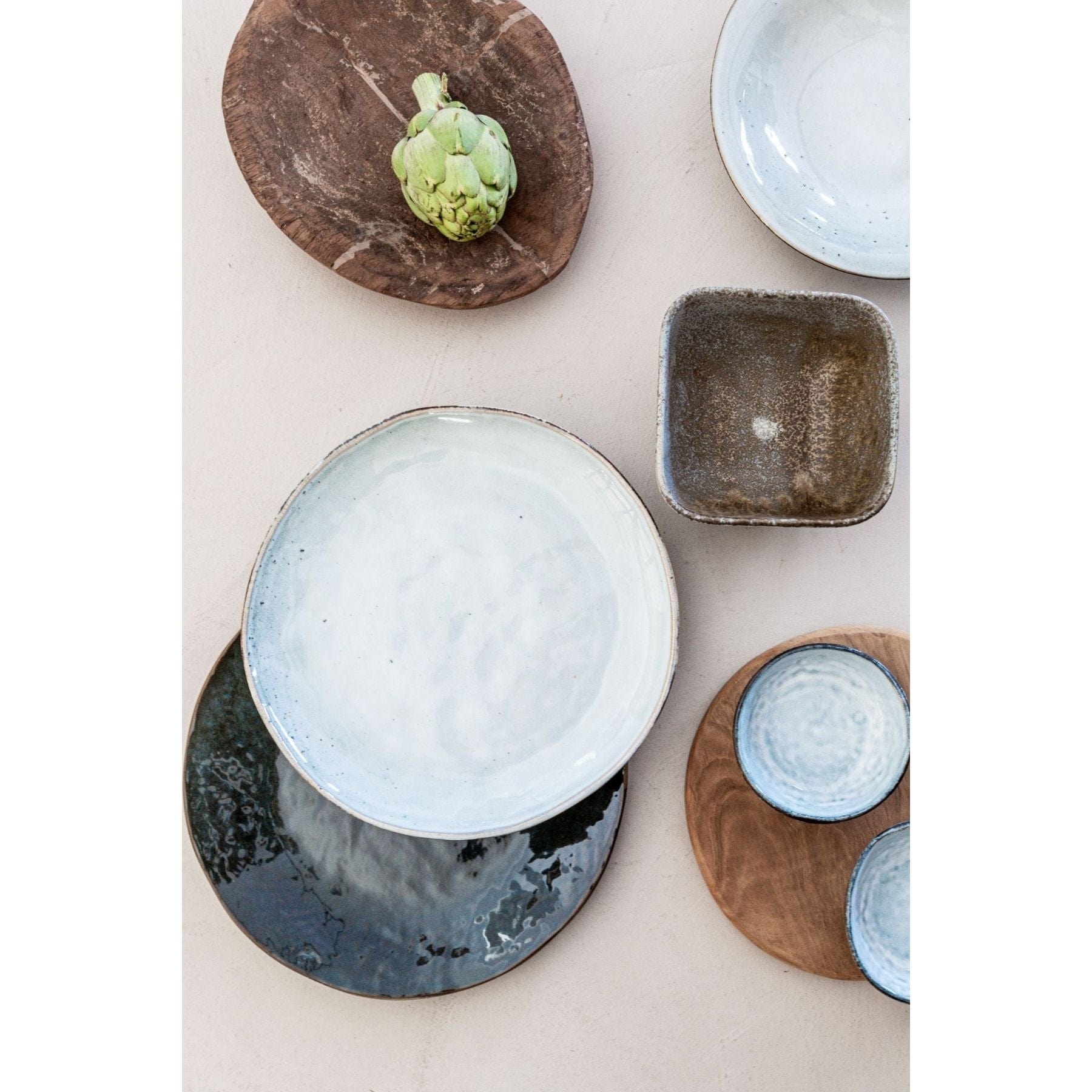Zoco Home Decor/Kitchen Rustic Plate | Grey/Blue 27.5cm